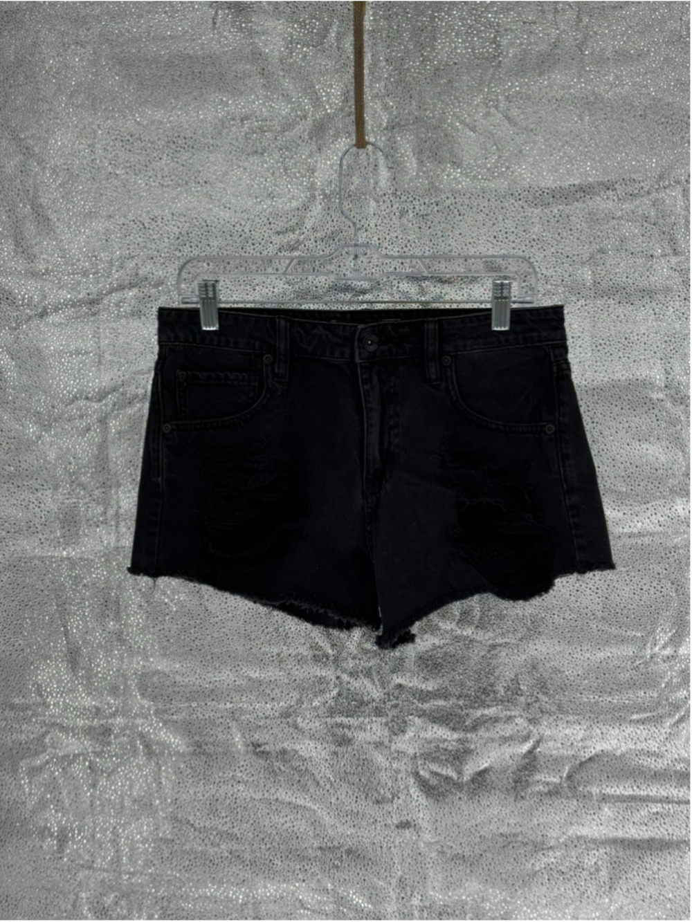 Women's Blackheart Distressed Jean Shorts Black Size 7